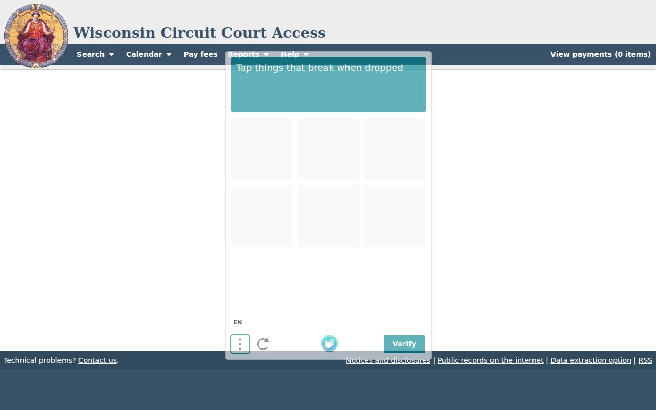 Non-identifying WCCA criminal case shell for Dunn County field review