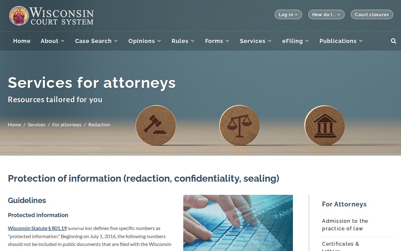 Dunn County case lookup limits under Wisconsin sealing rules