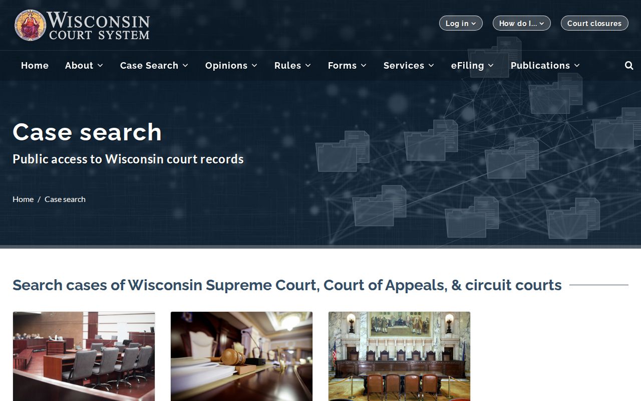 Dunn County circuit and appellate case lookup routes