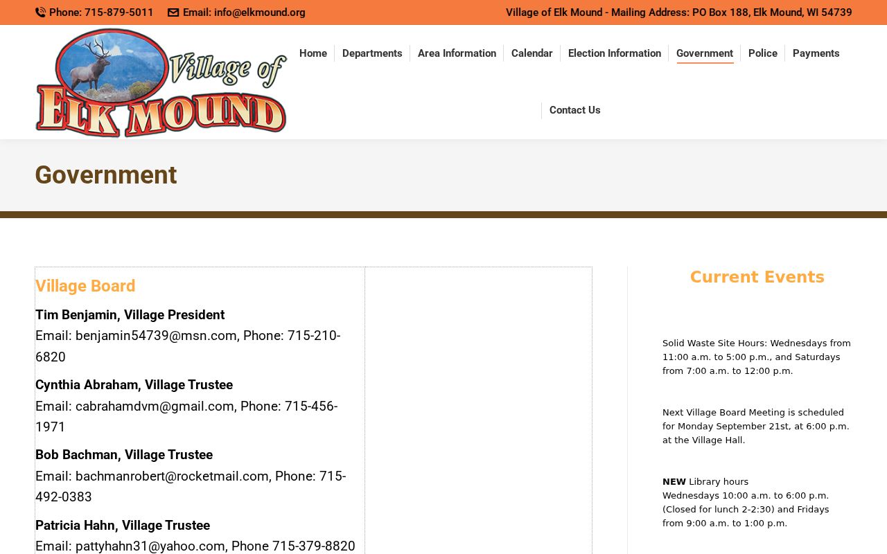 Official Village of Elk Mound government and public-safety information